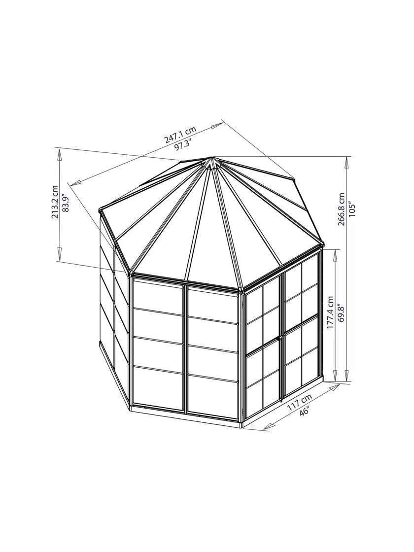 Canopia® By Palram Oasis Hexagon Greenhouse - Image 2